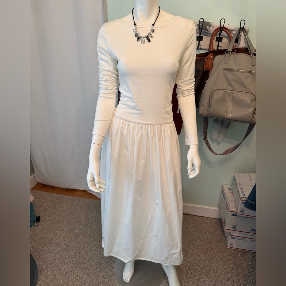 🛍️🛍️Chic Cream Long Sleeve Dress